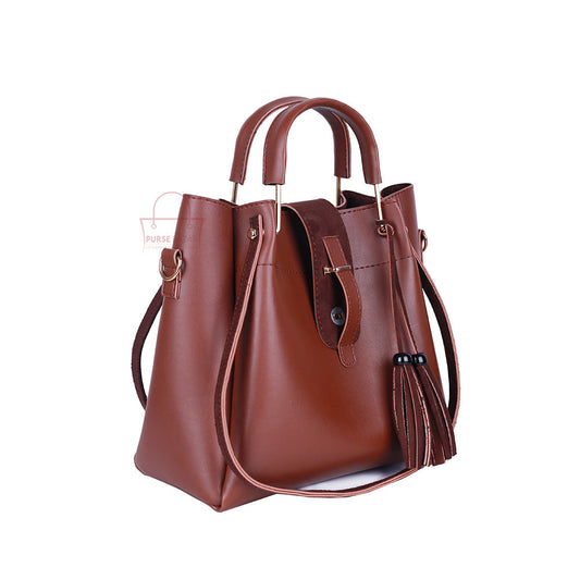 Shine Brown Single Piece Handbags