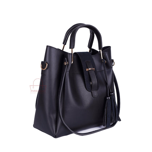Shine Black Single Piece Handbags