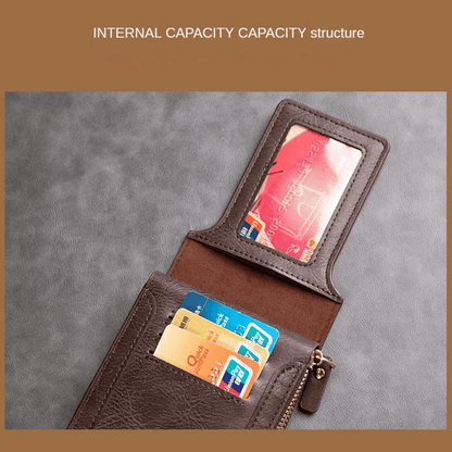 Premium Leather Zipper Wallet