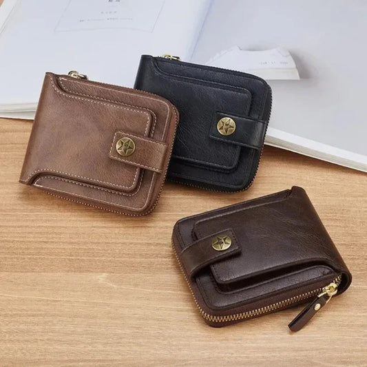 Premium Leather Zipper Wallet