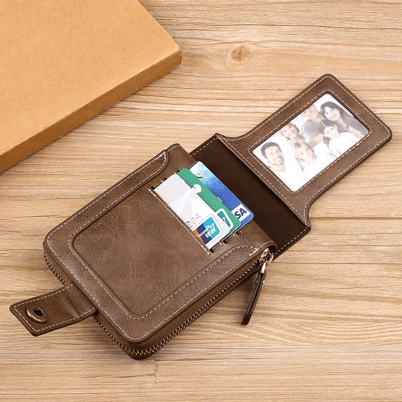 Premium Leather Zipper Wallet