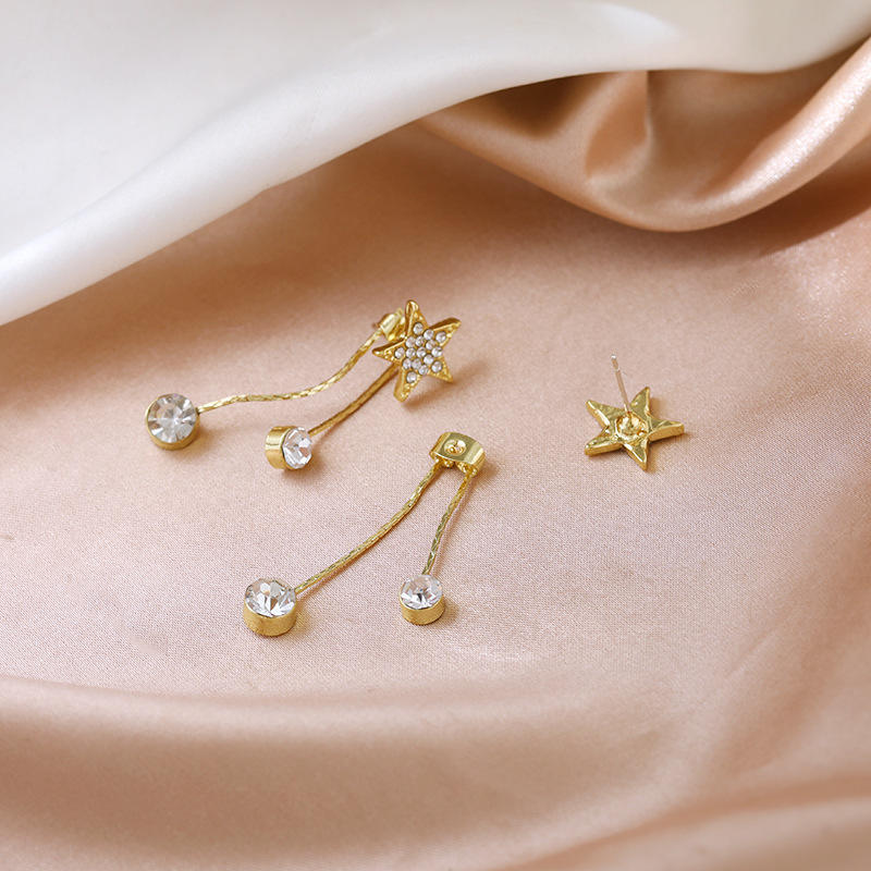 Star Diamond Stud Earrings