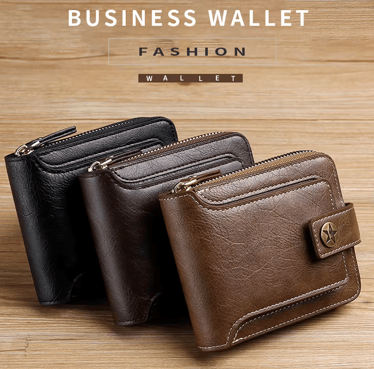 Premium Leather Zipper Wallet