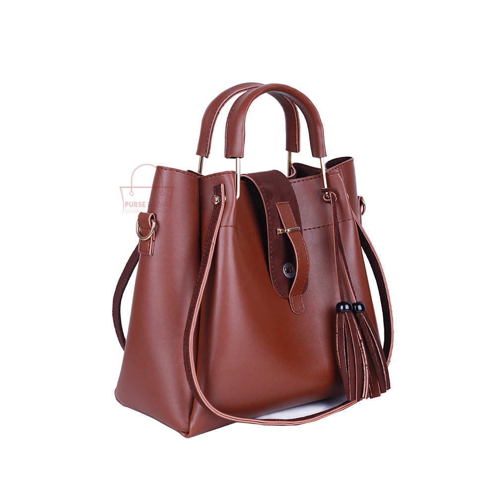 Shine Brown Single Piece Handbags