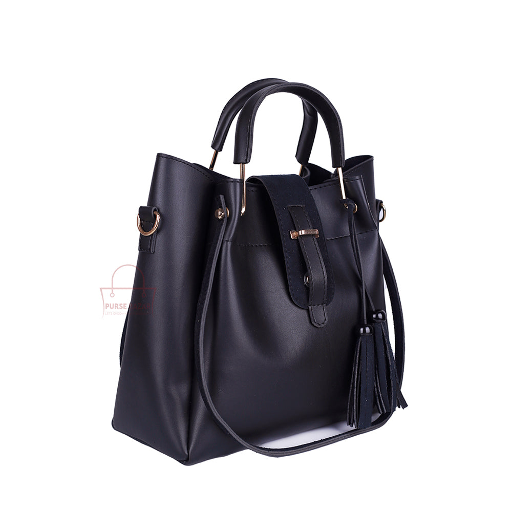 Shine Black Single Piece Handbags