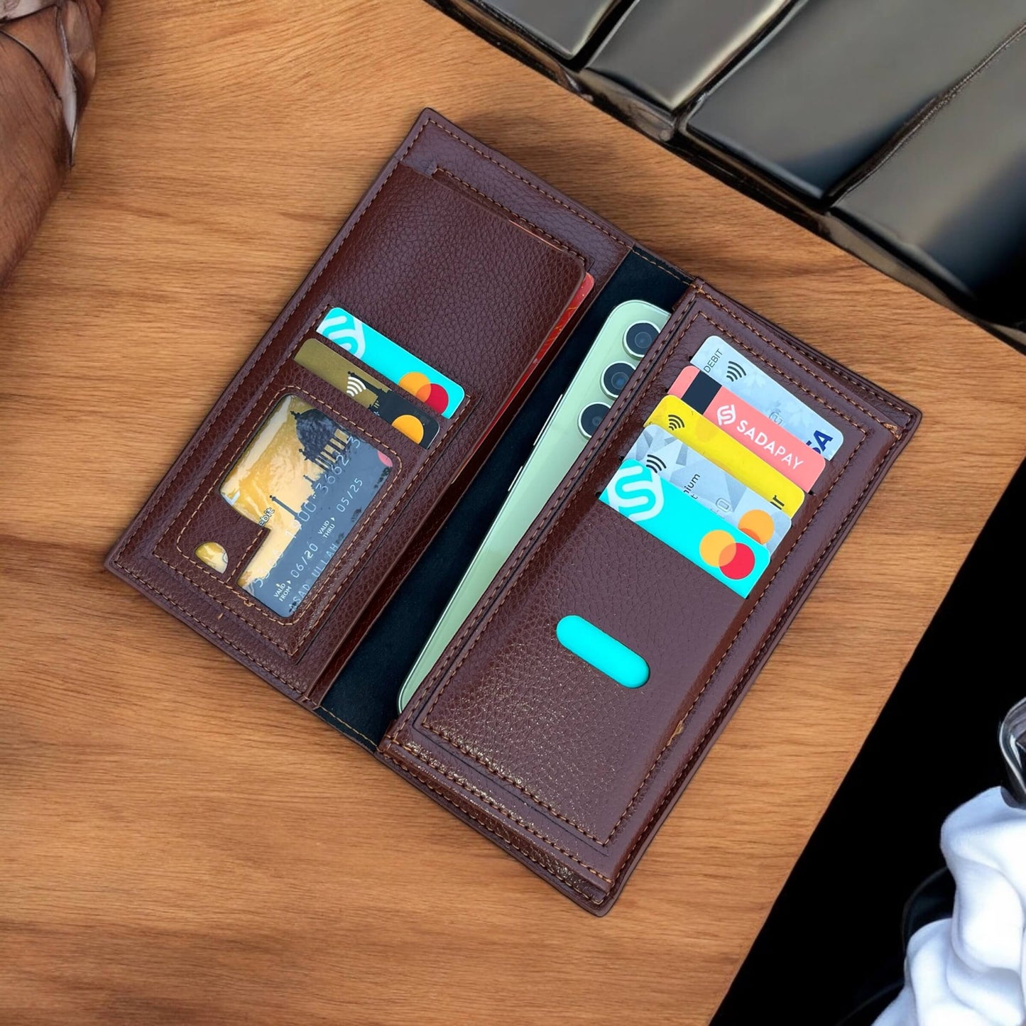 New MenBen's Long Leather Wallet