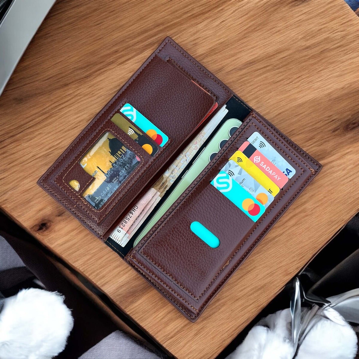 New MenBen's Long Leather Wallet