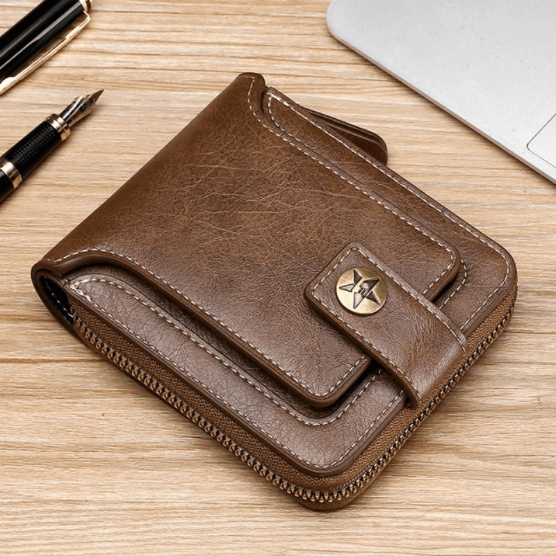 Premium Leather Zipper Wallet