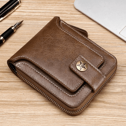 Premium Leather Zipper Wallet