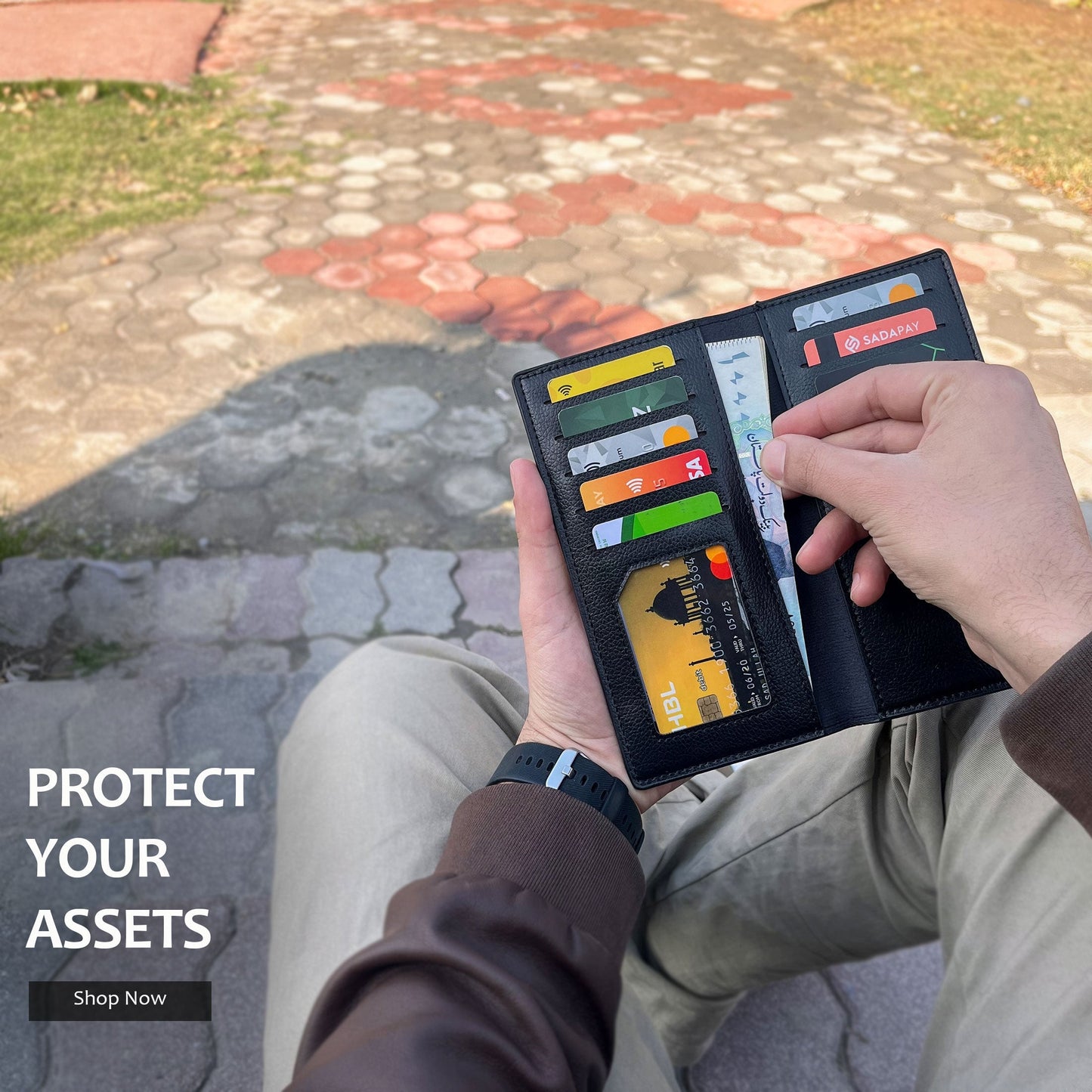 Men's RFID Imported Branded Slim Wallet (Buy 1 Get 1 Free)