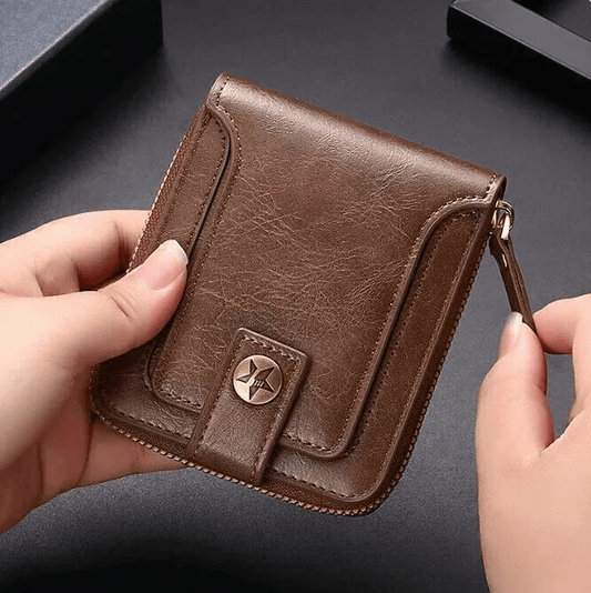 Premium Leather Zipper Wallet